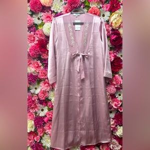 Vintage pink satin night gown